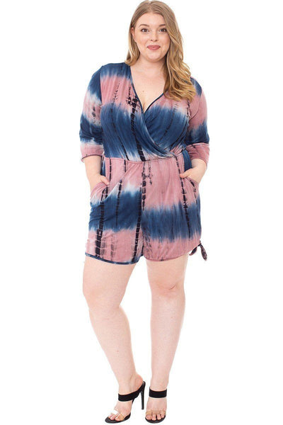 Pink and Blue Romper