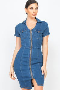 Zoey  Denim Mini Dress