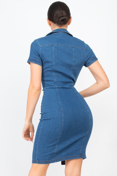 Zoey  Denim Mini Dress