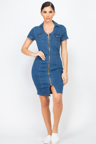 Zoey  Denim Mini Dress